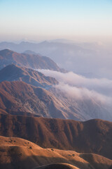 mountains in the morning