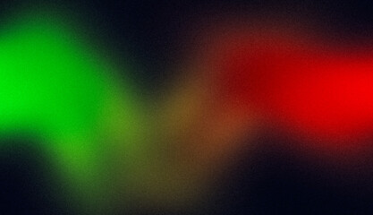 Vibrant dark red orange green black color grainy backdrop design. Abstract glowing colors wave shaped noisy texture, flowing colors gradient on black, website header design, cover, banner