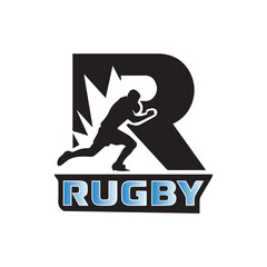 rugby logo design icon