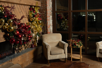 interior style decor traditional design coffee white holiday house room indoors home decorated