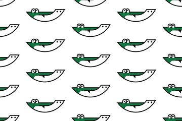 Crocodile seamless pattern background template