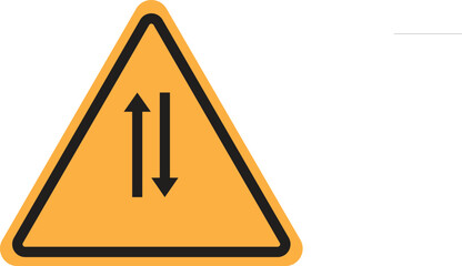 Road sign Advantage of oncoming traffic. Vector graphics