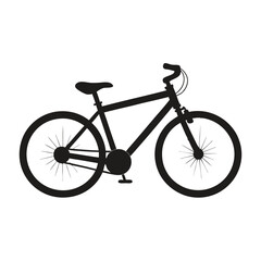 bicycle-a-silhouette-vector-with-white-background