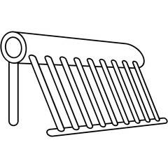 Solar Water Heating Icon