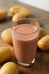 Potato milk, concept of fresh and healthy drink