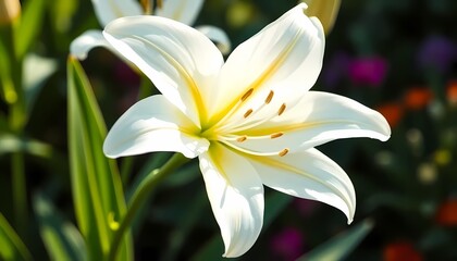 Obraz premium Blooming White Lily Flower