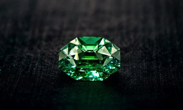 green diamond on black background