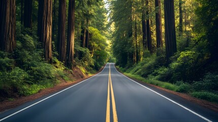 Fototapeta premium Famous Redwood Highway. 