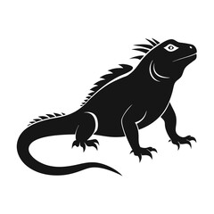 iguana-a-silhouette-vector-with-white-background