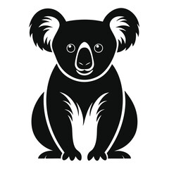 koala-bear-a-silhouette-vector-with-white-background