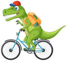 Dinosaur Riding a Bicycle Adventure