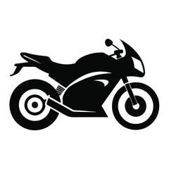 Fototapeta premium Motorcycle-a-silhouette-vector-with-white-background