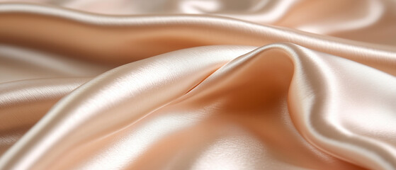Fototapeta premium Smooth Peach Satin Fabric Texture.
