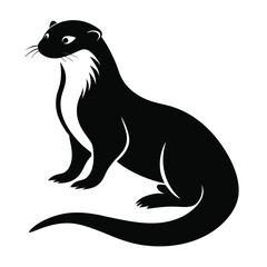 otter-a-silhouette-vector-with-white-background