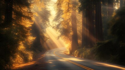 Famous Redwood Highway. 