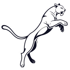 puma-a-silhouette-vector-with-white-background
