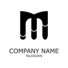 letter m logo template that is unique and simple