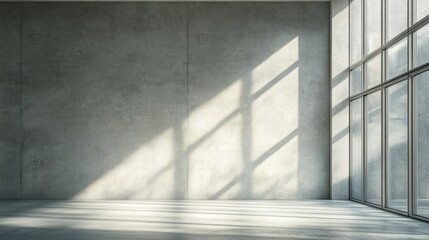 Fototapeta premium Empty Room with Large Window