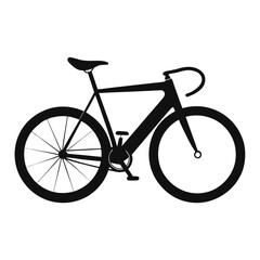 Obraz premium bicycle-a-silhouette-vector-with-white-background