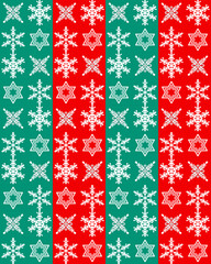 Fototapeta premium Christmas seamless pattern of elements with background Christmas tree,gifts,garlands star,snow flakes,elements vector hand drawing.Design for card ,poster,printing,cover book,greeting card.