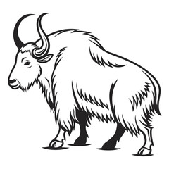 yak-a-silhouette-vector-with-white-background
