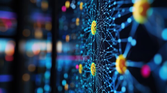 A close-up of a computer screen running simulations