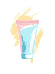 Toothpaste on white background