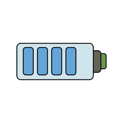 battery color line icon with white background vector stock illustration