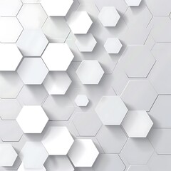 Fototapeta premium Abstract white hexagon background. 3d rendering,