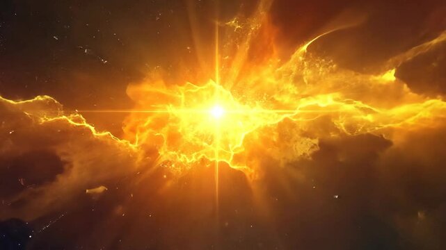 starburst holy light shiny glowing in gold, glory divide light shine