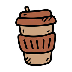 Coffee Cup Doodle Illustration