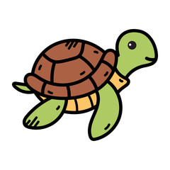 Turtle Doodle Illustration
