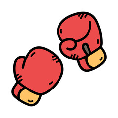 Boxing Gloves Doodle Illustration