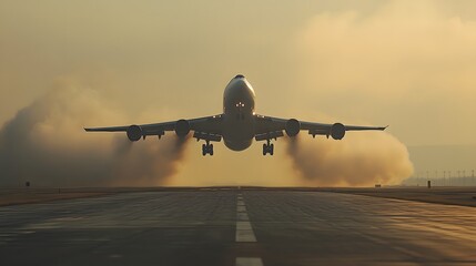 Fototapeta premium Commercial airplane. 