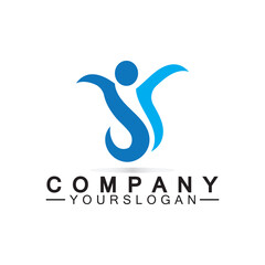 Obraz premium Success People Logo Vector Design Template