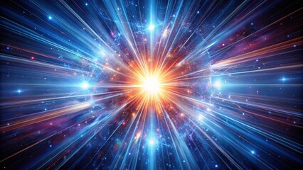 Naklejka premium Abstract depiction of emotional energy bursting out in colorful explosion