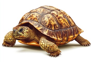 Obraz premium Turtle on white background