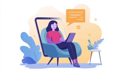 A sleek tablet screen showing a conversation with an AI personal