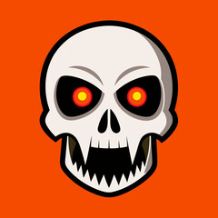 halloween skull with a skull