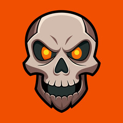 human skull with a skull