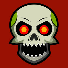 halloween skull with a skull