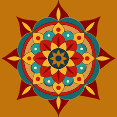 Flower Mandala, Pattern Circle Creative Luxury Ornamental Mandala design 