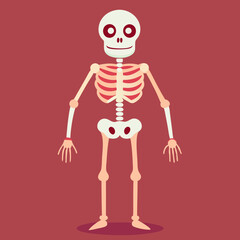 skeleton with a cigarette