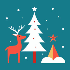 Christmas greeting banner Background elements
