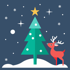Christmas greeting banner Background elements