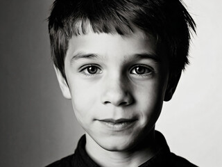 A monochrome, blurred portrait emphasizing light and texture.