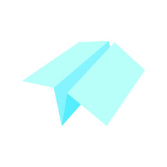 Simple colorful paper airplane vector icon illustration ,colorful paper plane icon illustration in flat style