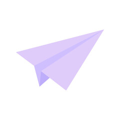 Simple colorful paper airplane vector icon illustration ,colorful paper plane icon illustration in flat style