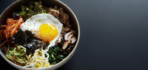  Bibimbap, Korean mixed rice with vegetable