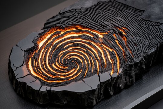 Hyper-realistic close-up of fingerprint ridges with intense lighting and texture, capturing the intricate details and unique characteristics of an individual print, symbolizing realism and precision